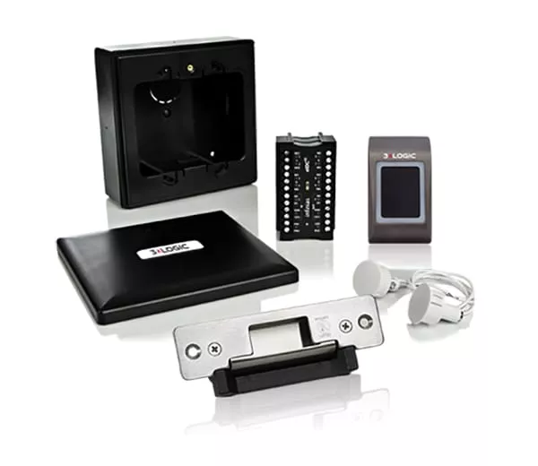 infinias Single Door Add Kit with 3xLOGIC Prox Reader, Door Strike & Sensors