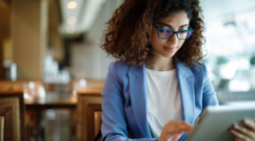 Woman Using Tablet