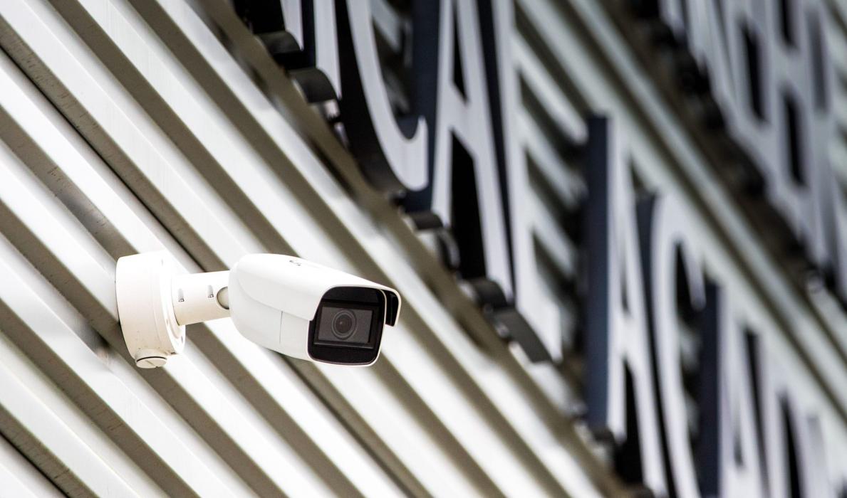 Camera on a buidling